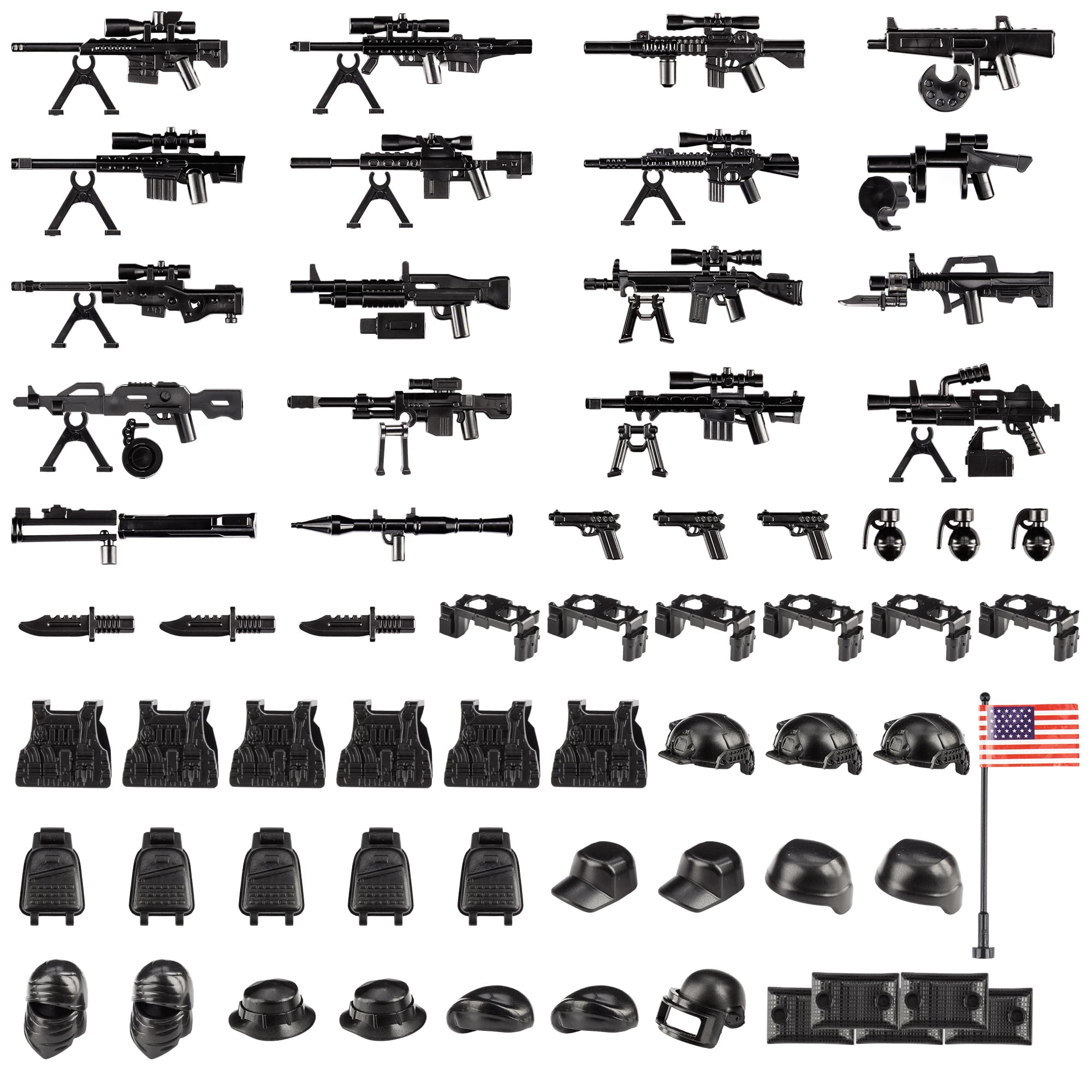 Buy now 83 Pcs Toy Soldiers Figures US Army Battle Toy Set - Weapons Pack Military Weapon Battle Building Blocks Compatible with Major Brand, 3 Years Old and up U.S Forces Weapons(83pcs) at indiglob india