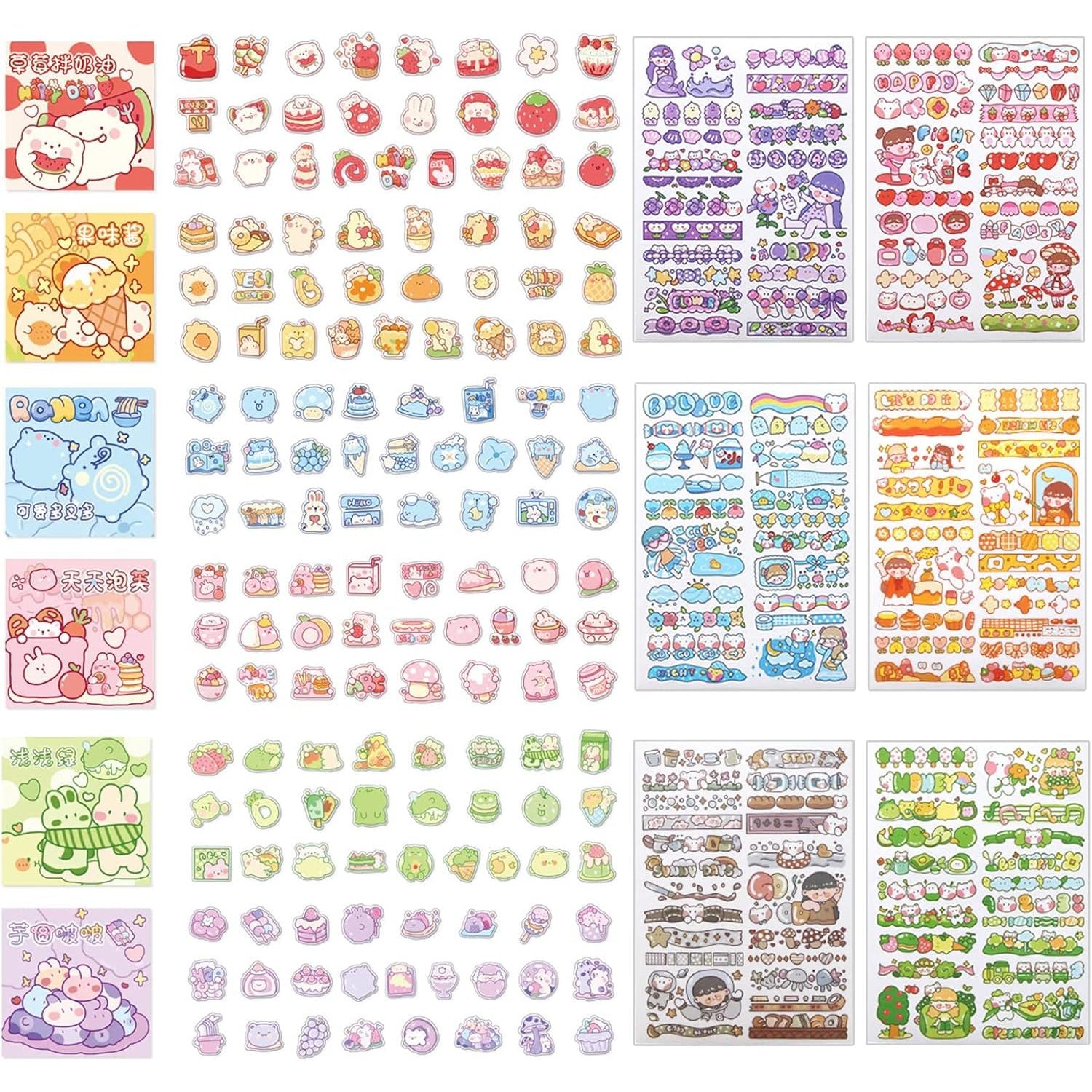 Buy now Cute Cartoon Rabbits Decoration Stickers for Scrapbook Planners Gift Packing Scrapbooking Album Planner Journal Arts DIY Craft Default at indiglob india