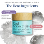 Kind Science Hydration Cream - Moisturizer Face Cream For Women - Anti Aging for Day and Night - Visibly Reduces Wrinkles, Improves Smoothness & Elasticity - Fragrance Free, Cruelty Free, 2 oz