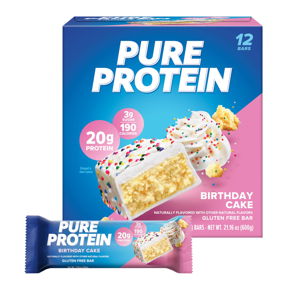 Buy now Pure Protein Chocolate Peanut Caramel Protein Bars â€“ 20g Protein, 3g Sugar, 190 Calories (12 count) Low Sugar* High Protein Snack - Gluten Free - Perfect for a Healthy Snack at indiglob india