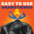 Hefty Ultra Strong 30 Gal Large Trash Bags, Black, Fabuloso Lavender, 50ct