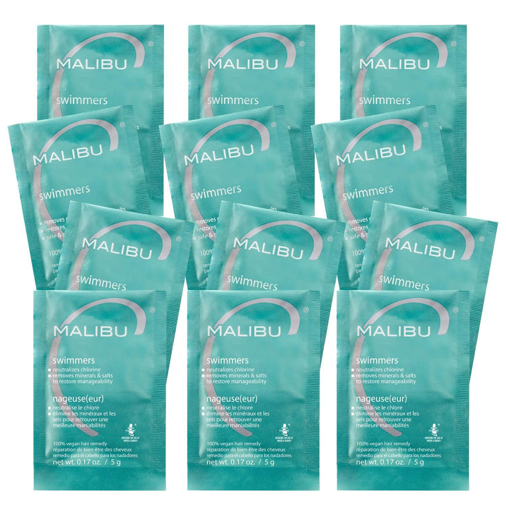 Malibu C Swimmers Wellness Remedy - Restoring & Hydrating Hair Care with Vitamin C Complex - Protects Hair Discoloration from Chlorine and Pool Elements (1 Packet)