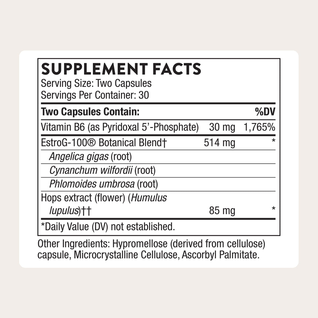 THORNE Perimenopause Complete, EstroG-100, Hops & Active B6, 60 Capsules