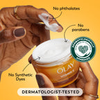 Olay Vitamin C Face Moisturizer, Brightening Cream for Women, Trial Size, Evens Tone, Dark Spot & Hyperpigmentation Reduction, Glowing Skin Care - Niaciniamide, Lactic Acid, 0.5 Oz