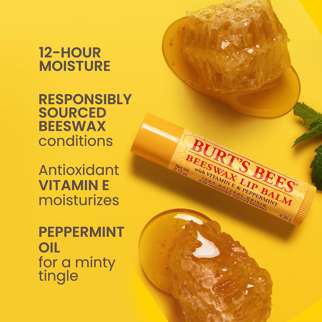 Buy now Burt's Bees Lip Balm Beeswax and Ultra Conditioning Lip Balm Pack, Hydrating Lip Moisturizer with Kokum and Shea Butter, Natural Origin Lip Care, 4 Tubes, 0.15oz. at indiglob india