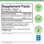 Magnesium Glycinate 400mg for Relaxation, Recovery + Mood, 90 Capsules | Highly Bioavailable Bisglycinate, Magnesium Supplement with 60mg Elemental Magnesium, Gentle on Stomach, Third-Party Tested