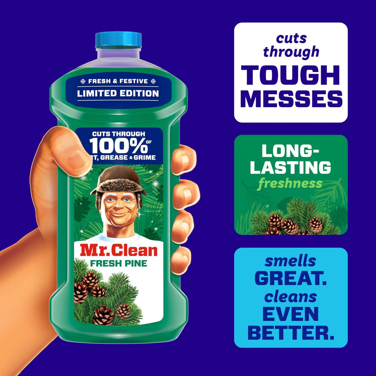 Mr. Clean All Purpose Cleaner, Cleaning Liquid, Fresh Pine, 41oz