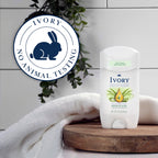 Ivory Aluminum Free Deodorant, Notes of Aloe, 24hr Gentle Deodorant, Dermatologist Tested, Baking Soda Free, Paraben Free, 2.4 oz