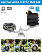 100 FT Garden Hose, Non-Expanding Water Hose, Ultra Flexible, Burst-Resistant, Kink-Free, High-Pressure Garden Hose for Easy All-Weather Use on Lawns, Gardens, and Outdoor Cleaning
