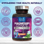 Magnesium Citrate 1000mg Per Serving - Max Absorption Magnesium Powder Capsules for Muscle, Nerve and Heart Health Support, High Absorption Citrate Complex, Gluten Free, Non-GMO - 120 Capsules