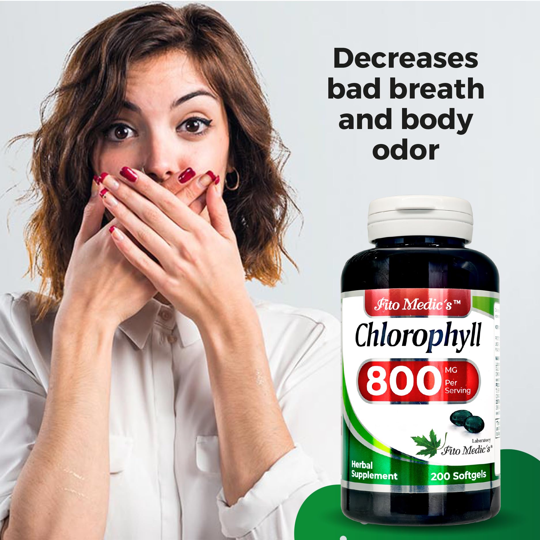 Lab | chlorophyll | chlorophyll pills | 200 Softgels | clorofila.