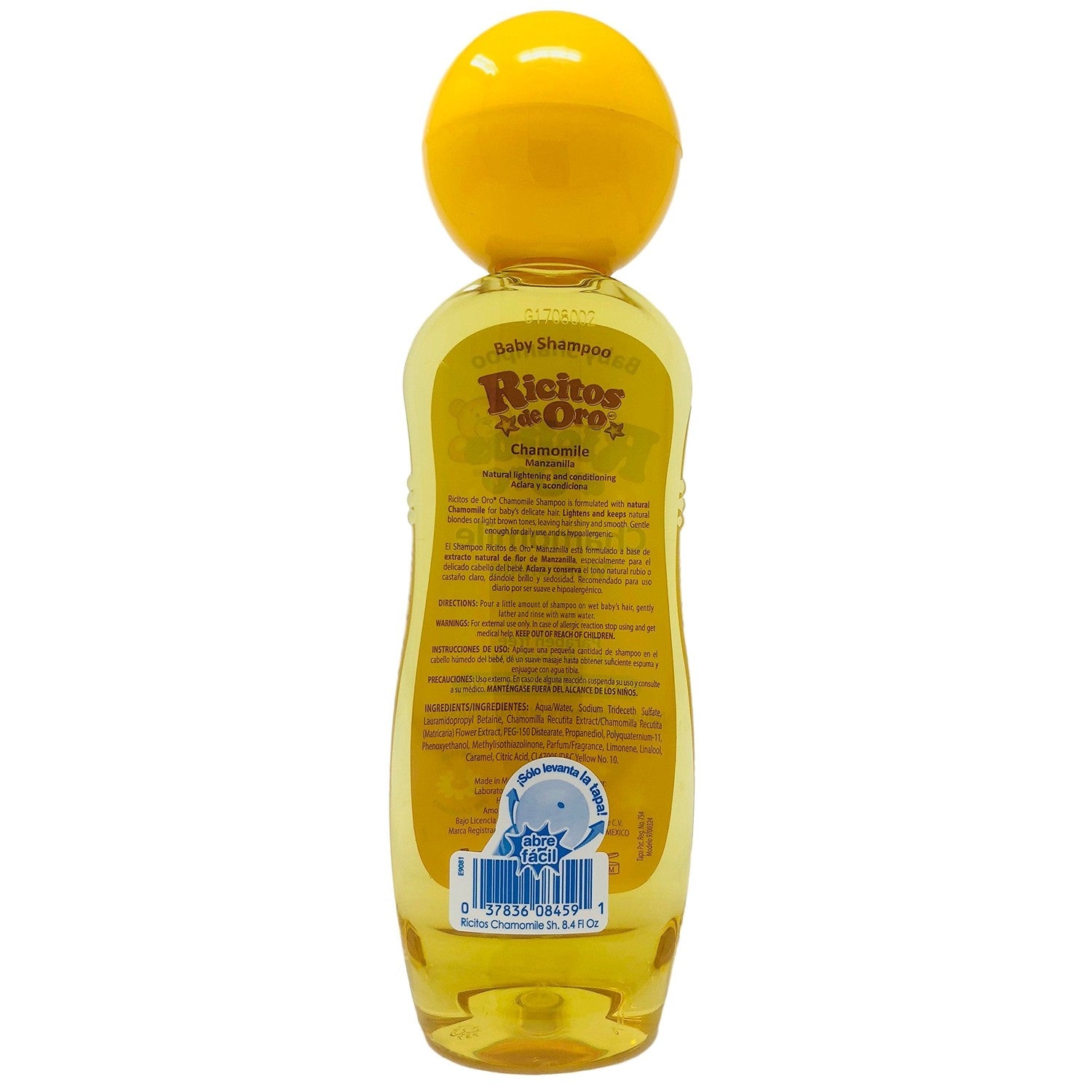 Ricitos de Oro Chamomile Baby Shampoo, Hypoallergenic Tear Free Baby Shampoo with Chamomille Extract; 8.4 Fl Oz