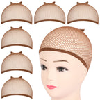 Fandamei 6PCS Wig Cap, 6PCS Black Mesh Wig Cap Net, Closed End Hair Mesh Net, Liner Weaving Caps for Women, Men, Kids, Wig Caps for Halloween, Cosplay