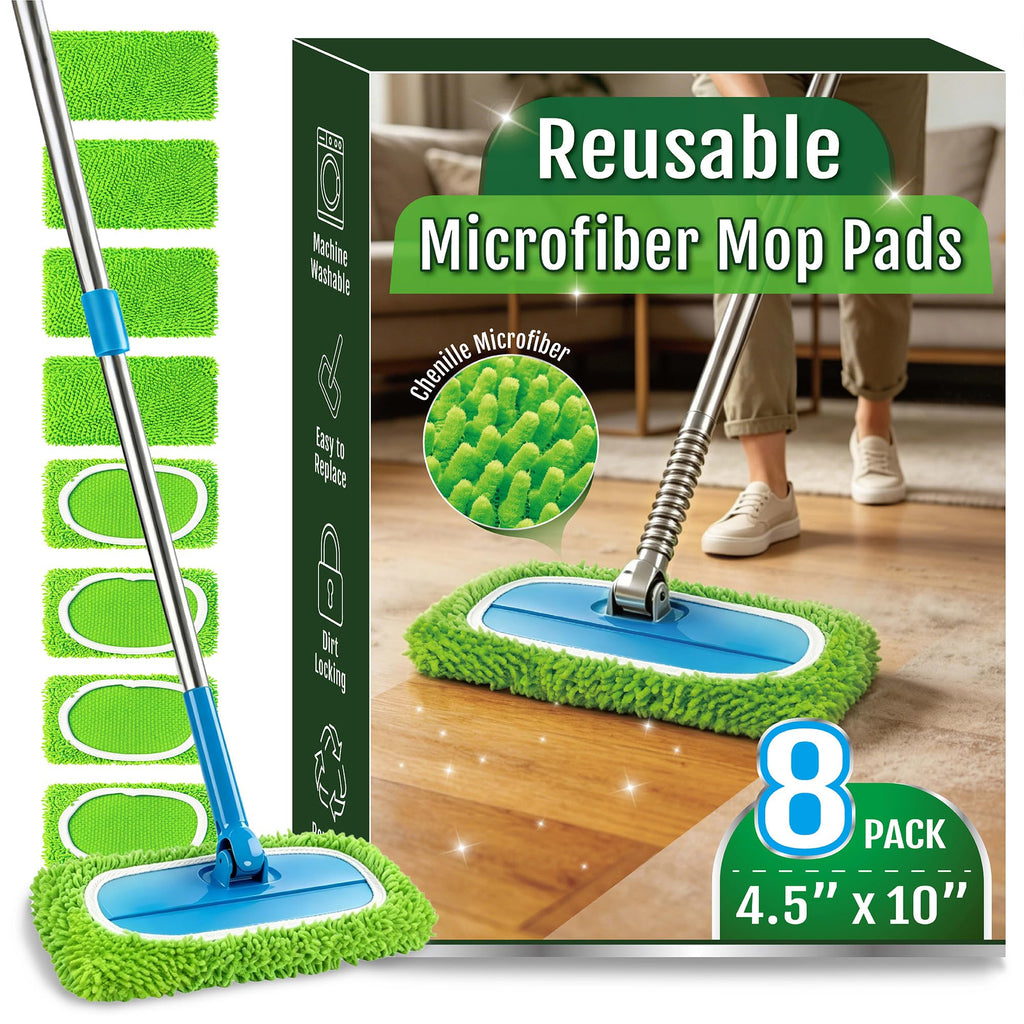 8 Pack Microfiber Replacement Mop Pads for Swiffer Sweeper