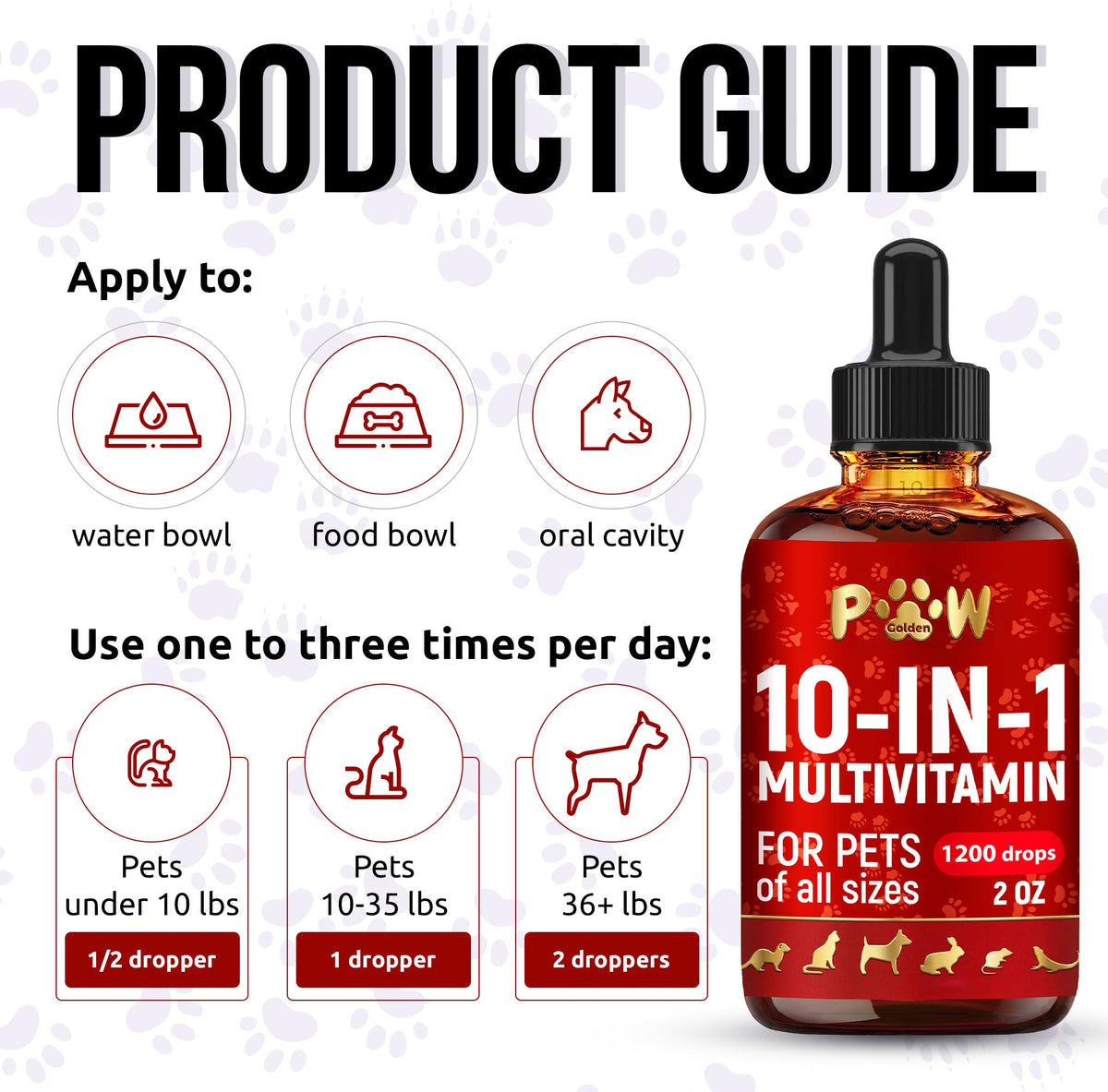 Liquid Multivitamin for Dogs with Glucosamine – Help with Allergies & UTIs – Dog Vitamins and Supplements – Cat Multivitamin for Hips & Joints – B, C & D3 for Coat Shining & Digestion – 2 oz
