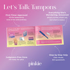 Pinkie Time for Tampons Starter Kit for Teens & Beginners - 50 Piece Set