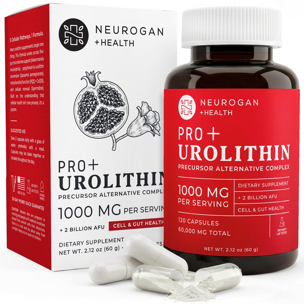 Neurogan Urolithin Precursor Pro+ Capsules 1000mg - Mitochondrial Support