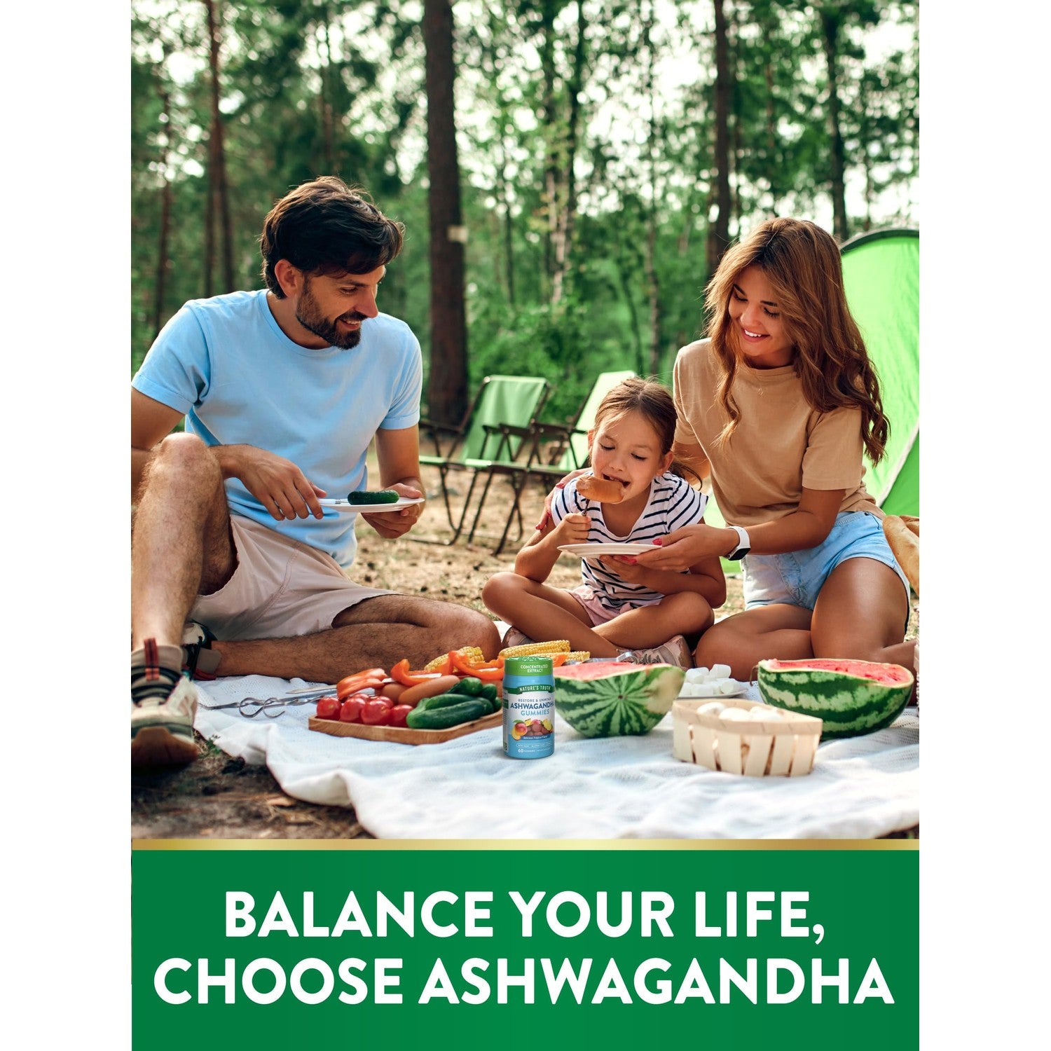 Nature's Truth Ashwagandha Gummies | 60 Count | Tropical Flavor | Vegan, Non-GMO, & Gluten Free Supplement | Vegan, Non-GMO & Gluten Free Supplement
