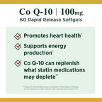Buy now Nature's Bounty CoQ10, Supports Heart Health, 100mg Plus L-Carnitine, 60 Softgels at indiglob india