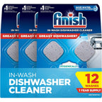 Buy now Finish Dishwasher Cleaner Tablets, Deep Cleans Hidden Grease & Grime, Fights Odors, No Extra Wash Cycle, Helps Maintain Dishwasher, 12 Month Supply, 12 Count 12 Count (Pack of 1) at indiglob india