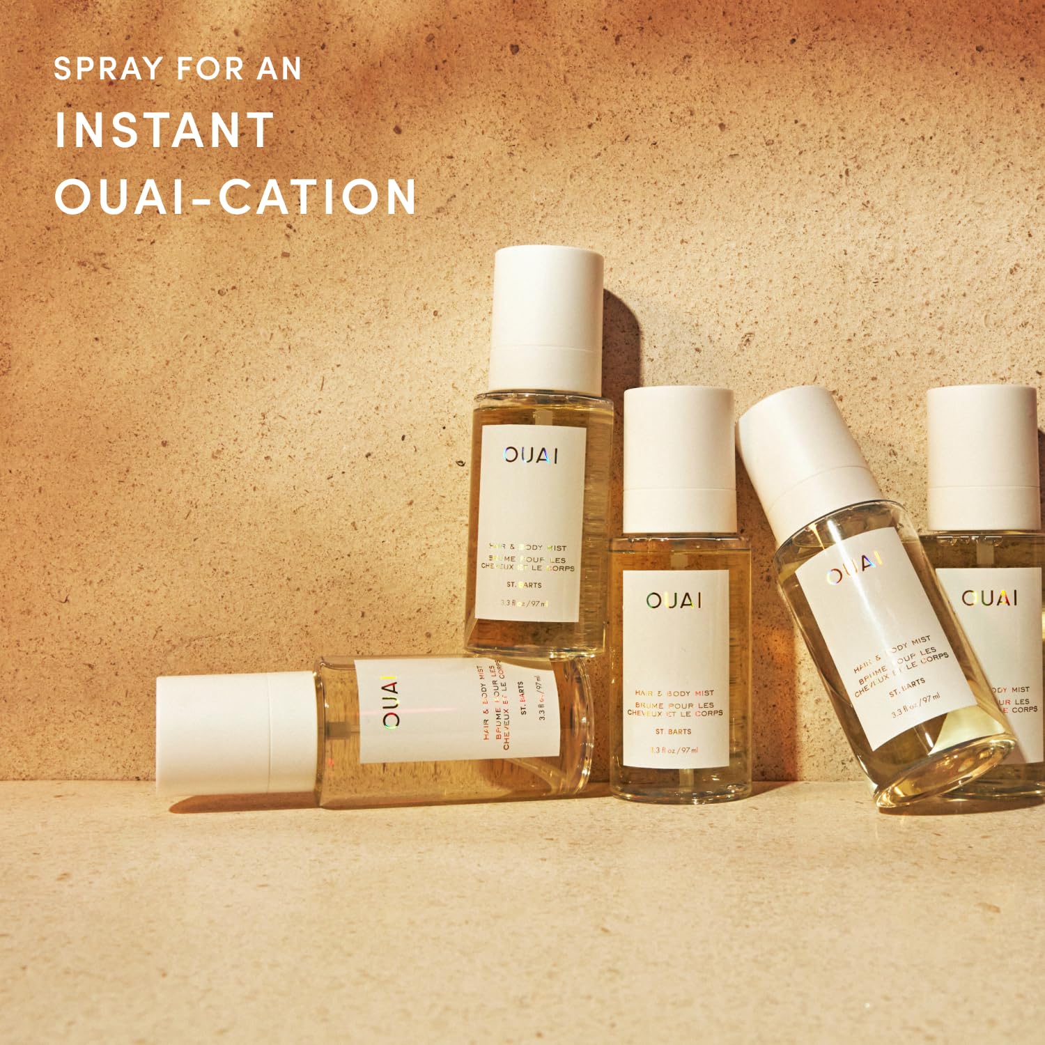 OUAI St. Barts Hair and Body Mist - Tropical-Scented Body Spray (3.3 oz) | Hair Perfume and Body Spray with Notes of Dragonfruit, Orange Blossom, Tuberose & Musk