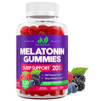 Melatonin 20mg Gummies (120 Count) - Maximum Strength Sleep Support for Adults with 10mg of Melatonin Per Gummy - Gluten-Free, Vegetarian, Great Tasting Mixed Berry Flavor - 60 Servings