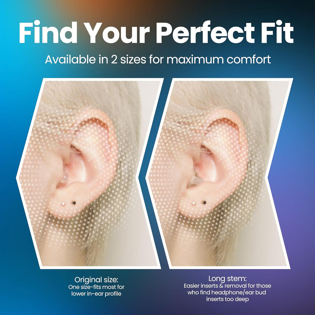 Buy now High Fidelity Ear Plugs for Hearing Protection - Discreet, Clear Ear Plugs for Concerts, Festivals & Noisy Events - Up to 18dB Background Noise Reduction Reusable Ear Plugs - Comes with Aluminum Case at indiglob india