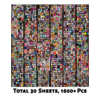 1600+ Pcs Vintage Letter Stickers Book for Scrapbooking DIY Crafts Notebook