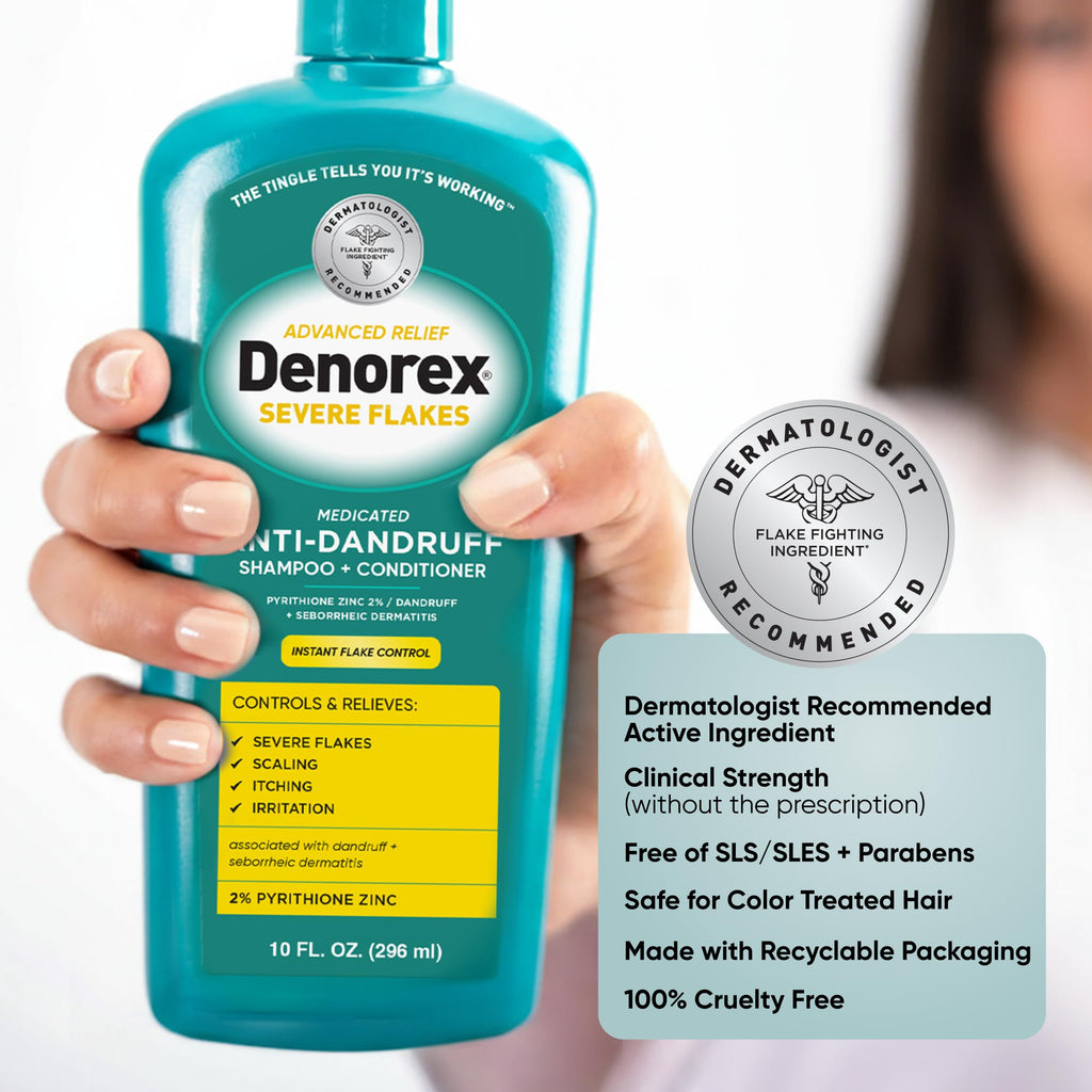 Denorex Severe Flakes Anti-Dandruff Shampoo & Conditioner, 10 fl oz