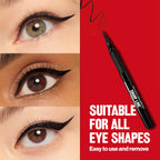 Revlon ColorStay Sharp Line Liquid Eyeliner, Blackest Black, 0.04 fl oz | Waterproof liquid eyeliner with felt tip for sharp, thin-to-thick lines. Smudge-proof, long-lasting.