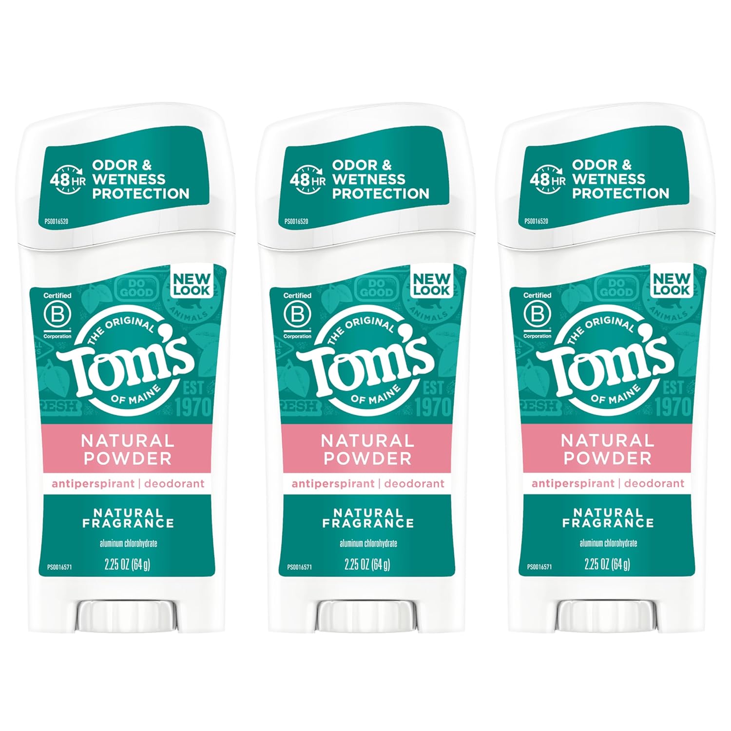 Buy now Tom's of Maine Long-Lasting Aluminum-Free Natural Deodorant for Women, Tea Tree, 2.25 oz (Pack of 3) (Packaging May Vary) 2.25 Ounce (Pack of 3) Natural Powder AP at indiglob india