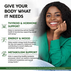 Thyroid Support for Women - Selenium | Zinc & Iodine | L-Tyrosine - 60 Caps