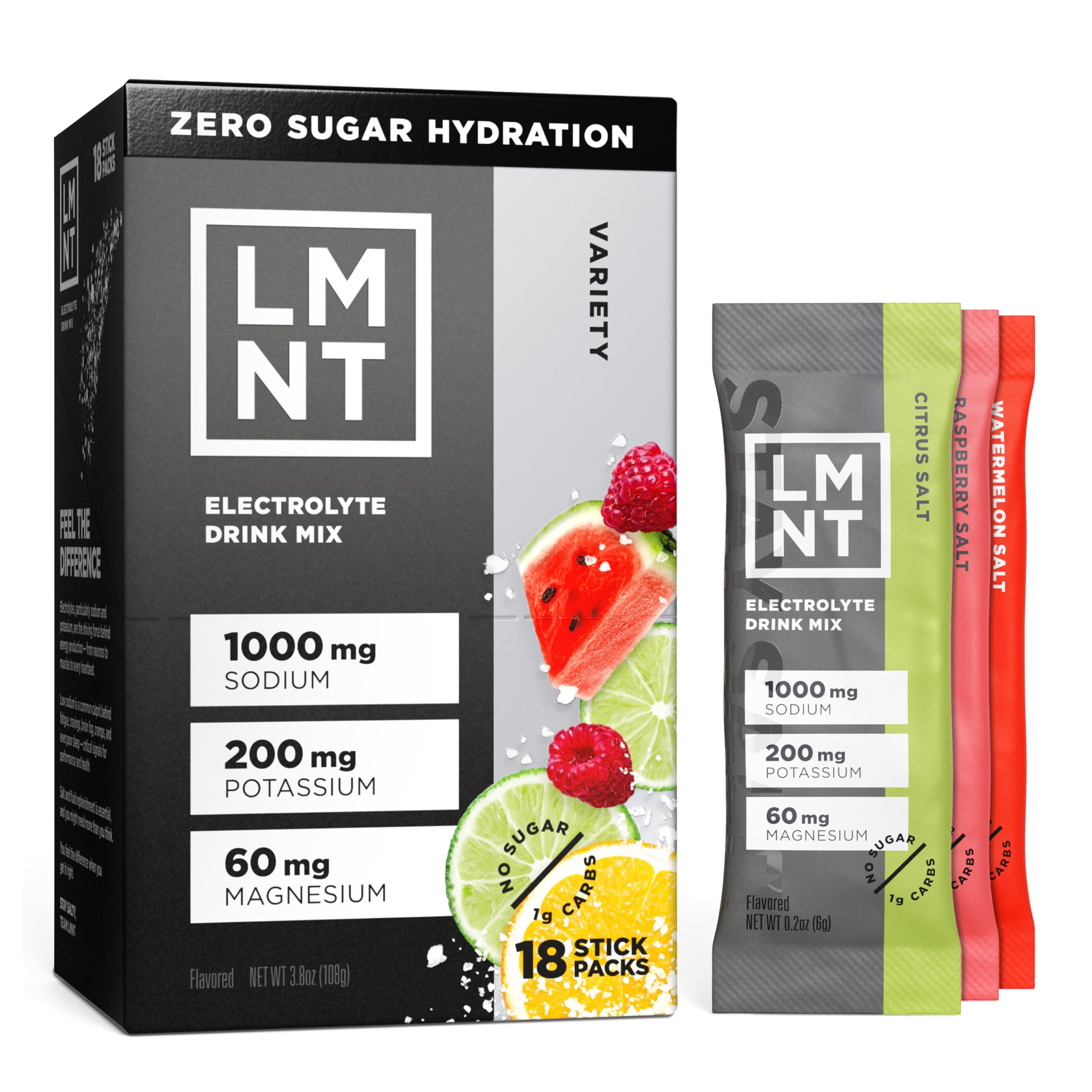 Buy now LMNT Zero Sugar Electrolytes - Variety Pack | Drink Mix | 12-Count Variety Pack 18 Count at indiglob india