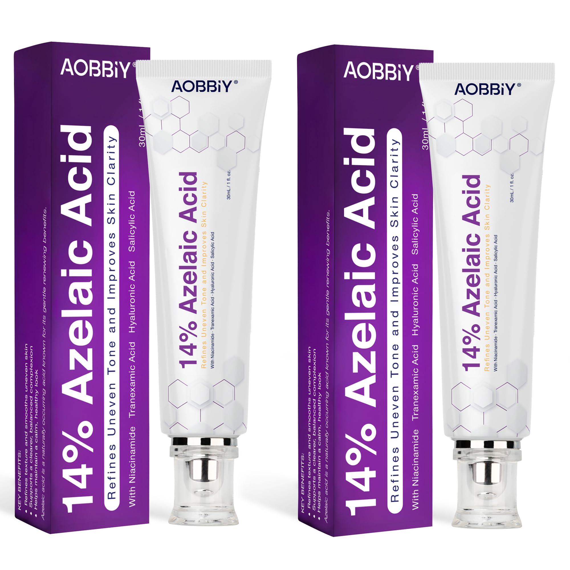 AOBBIY Azelaic Acid Cream for Face – Tone Refining Facial Cream for Skin Clarity & Smoother-Looking Skin, 1 oz | Tone Refining, Skin Clarity, Smoother-Looking Skin