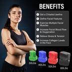 Jaw Exerciser for Men & Women - 4 Pack Set - Defines Facial Muscles