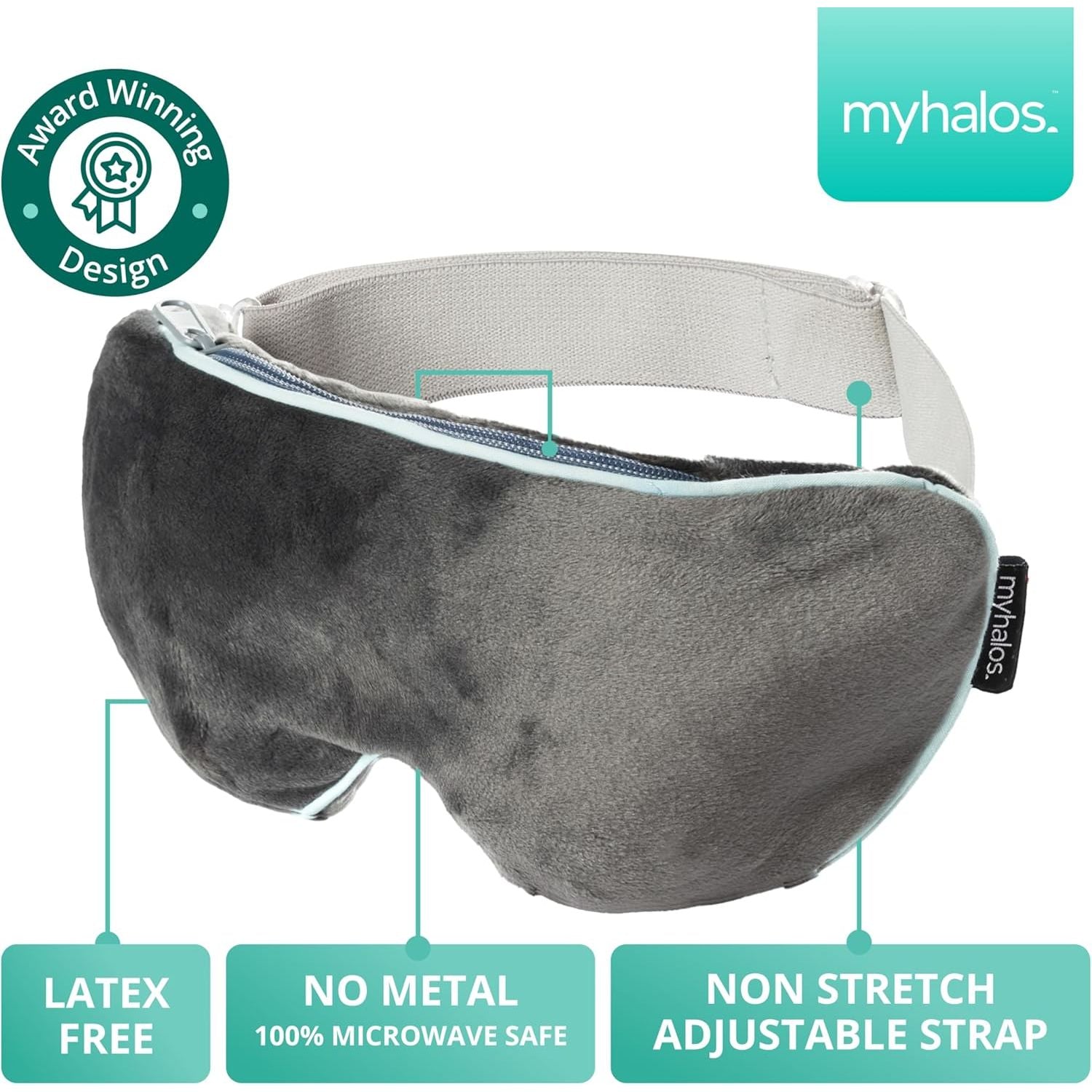 Buy now MyHalosÂ® Eye Mask for Dry Eyes - Steam Warm Compress for Eyes - Remove Styes, Chalazion Therapy Warming and Heating Pad Hot Compress - Moist Heat Mask for Blepharitis & MGD at indiglob india