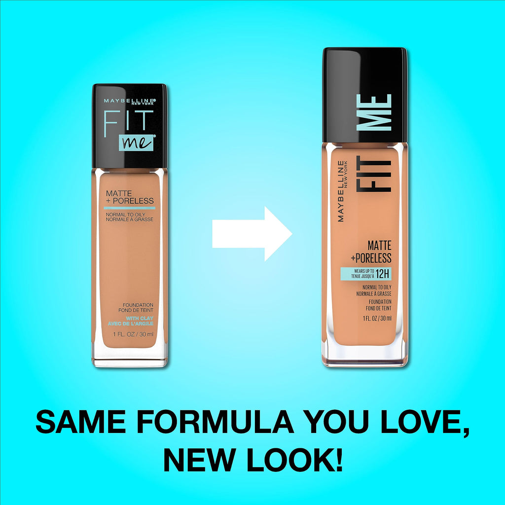 Buy now Maybelline Fit Me Matte + Poreless Liquid Oil-Free Foundation Makeup, Light Beige, 1 Count (Packaging May Vary) at indiglob india