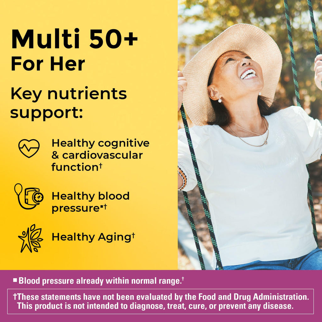 Nature Made Multivitamin for Women 50+ No Iron, 90 Tablets | Multivitamins for Women 50 Plus for Daily Nutritional Support, Nature Made Multi Vitamins, 90 Day Supply