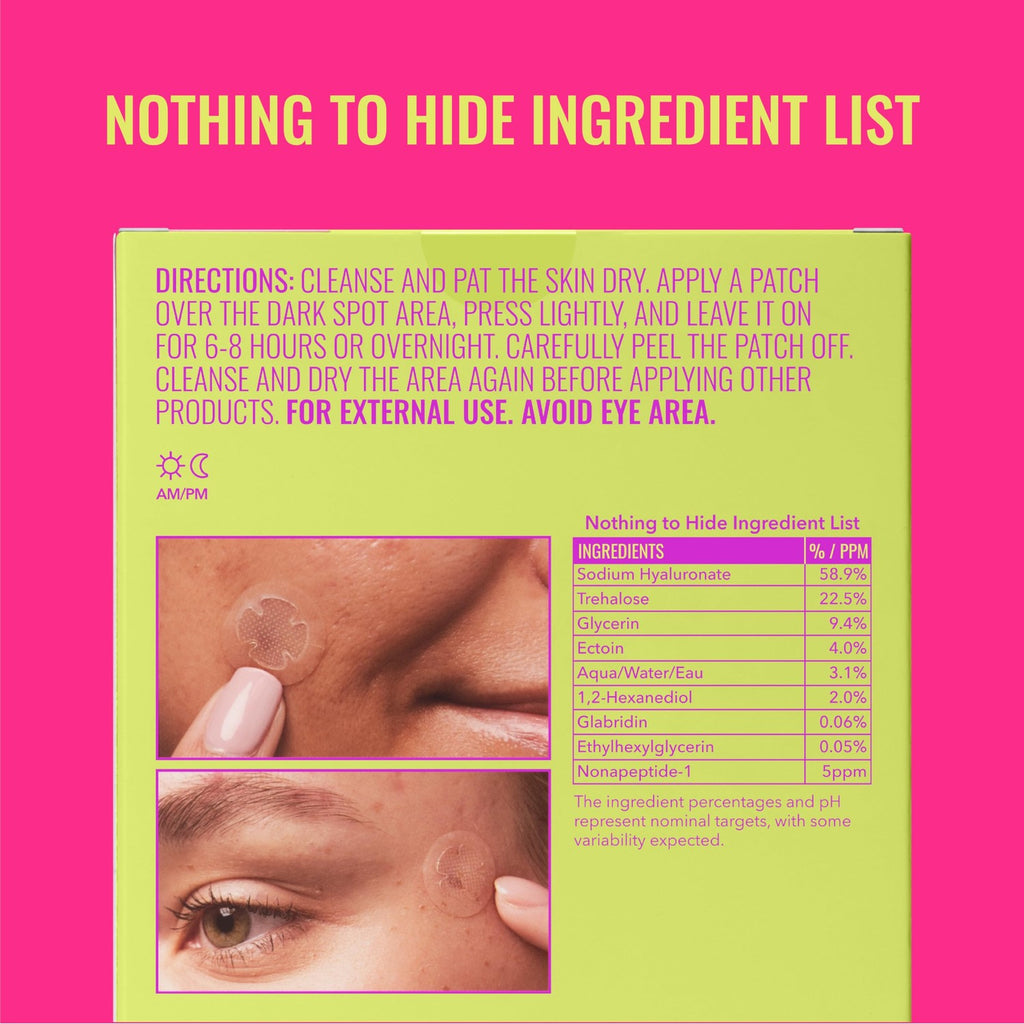 Good Molecules Dark Spot Microdart Patches for Face, Targeted Treatment with Glabridin & Nonapeptide-1, Hyaluronic Acid & Ectoin, Fades Dark Spots, Vegan, Cruelty-Free, 24 ct