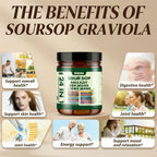 24-in-1 Soursop Capsules with Shilajit, Sea Moss, Lions Mane, Ashwagandha, Elderberry, Vitamin C, D3 & Magnesium | 20:1 Extracts | Daily Wellness Support for Adults | Non-GMO