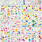 Stencil Drawing Kit for Kids, 25 Pcs Plastic Drawing Stencils with 400+ Shapes, Great Birthday Gift for Boy Girl