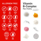 NatureWise Super Vitamin B Complex for Women and Men - with Vitamin C, Folic Acid Biotin B1 B2 B3 B6 B12 - Support Cellular Energy & Mental Clarity - Vegan, Gluten & Dairy Free, Non-GMO - 60 Tablets