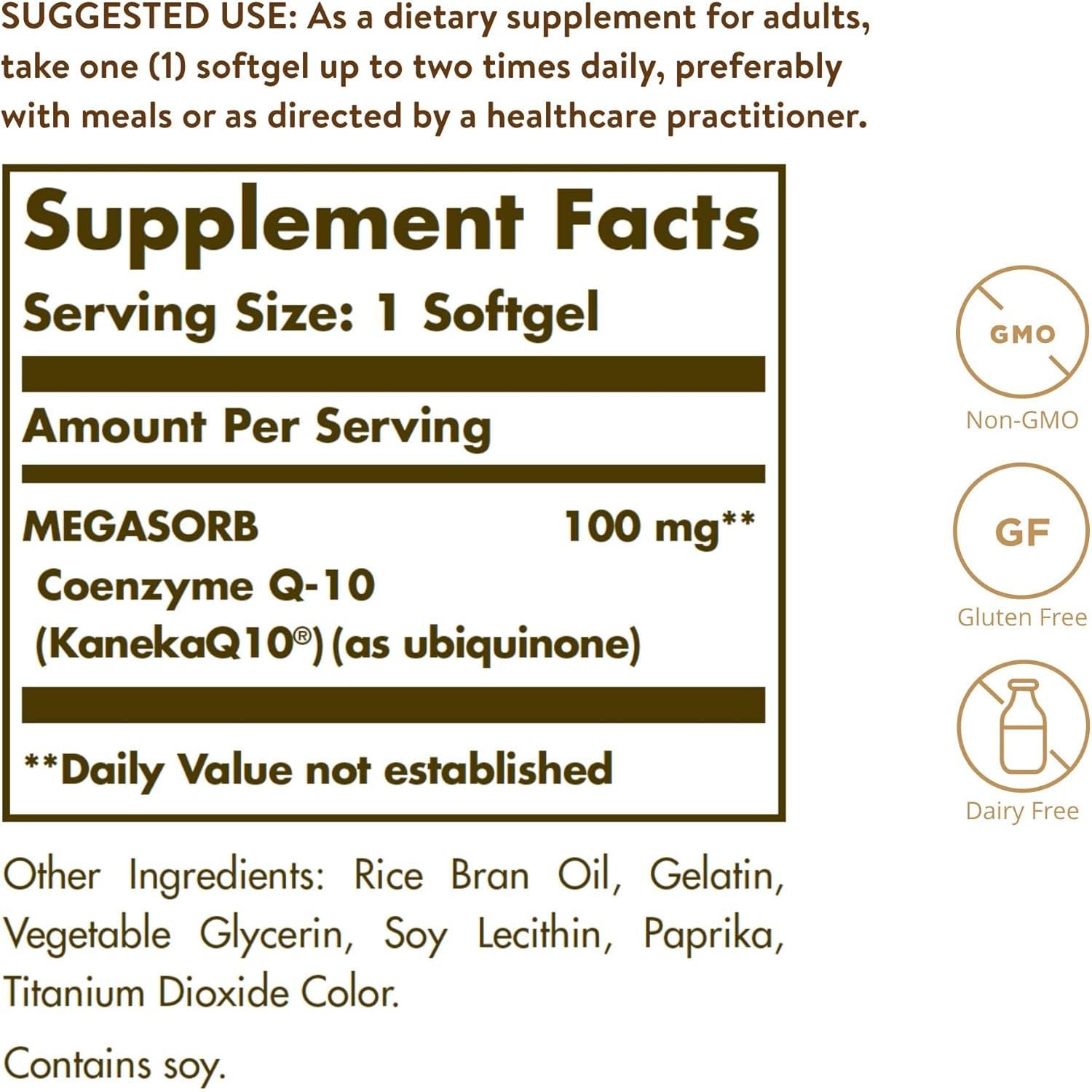 Buy now Solgar Megasorb CoQ-10 100 mg, 90 Softgels - Supports Healthy Aging - Coenzyme Q10 Supplement - Enhanced Absorption - Non-GMO, Gluten Free, Dairy Free - 90 Servings at indiglob india