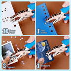 2 Pcs Hole Punch, 1/4" and 1/8" Hole Puncher with Blue Soft Grip