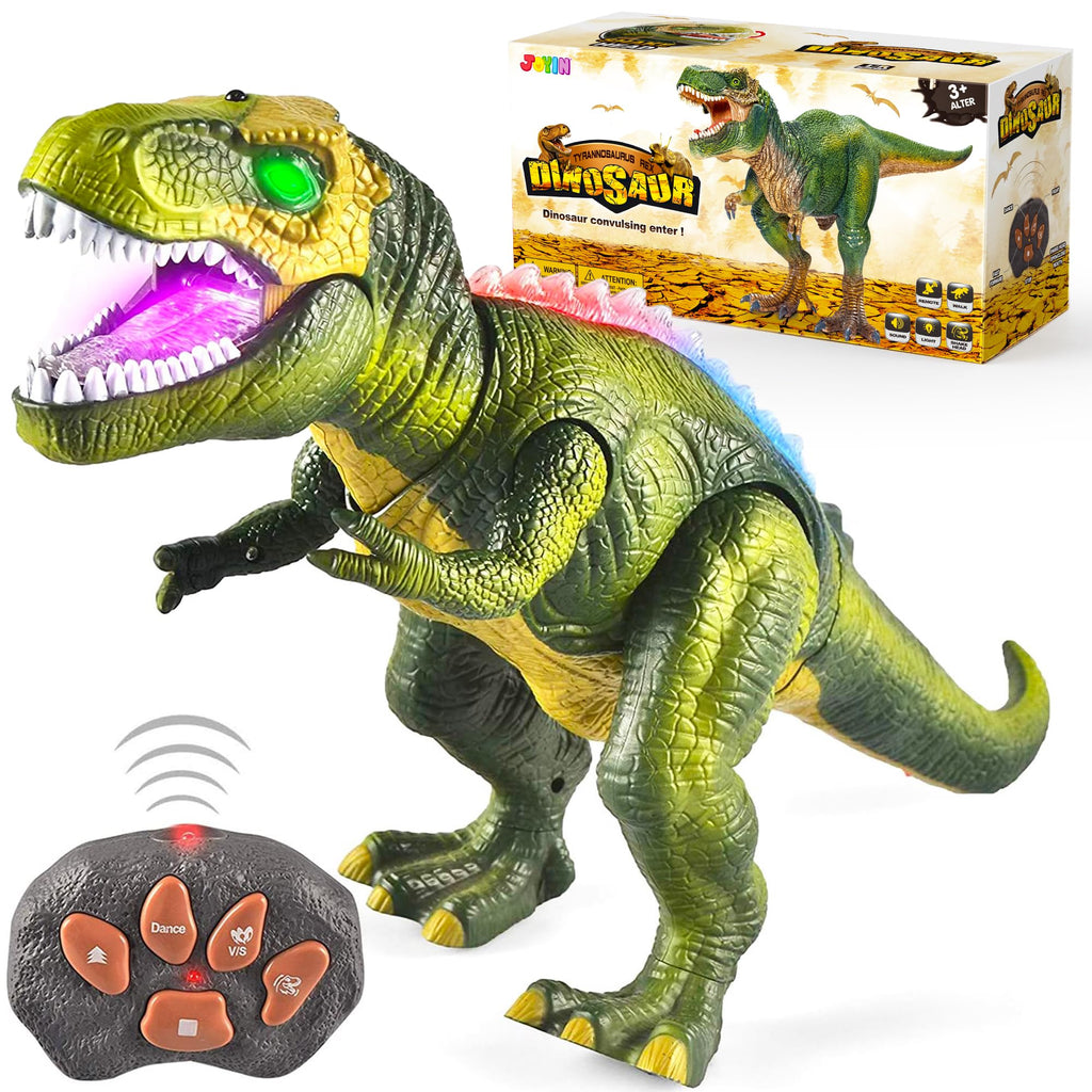 Buy now JOYIN Robot Dinosaur Toy for Kids Boys 3+ Big T.rex with Light and Realistic Roaring Sound, Remote Control Walking & Dancing Dinosaur, Electronic Steam Toy, Birthday Gift for Kids Boys Girls at indiglob india