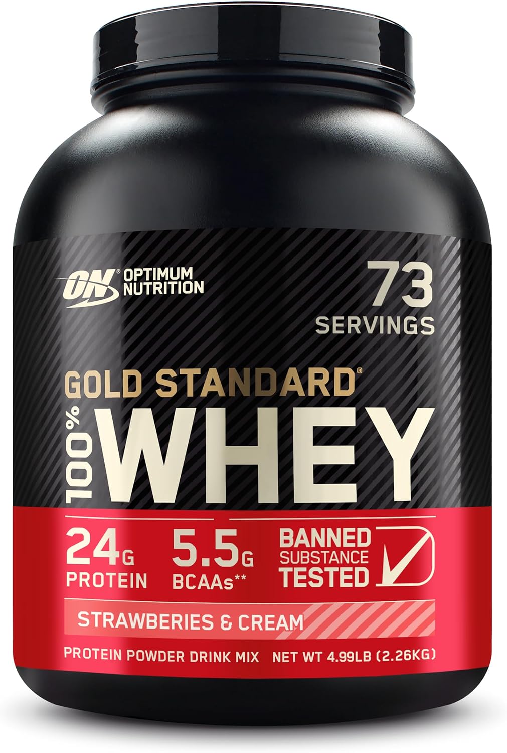 Buy now Optimum Nutrition Gold Standard 100% Whey Protein Powder, French Vanilla Cr??me, 5 Pound (Packaging May Vary) at indiglob india