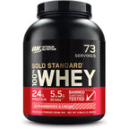 Buy now Optimum Nutrition Gold Standard 100% Whey Protein Powder, Strawberry Banana, 5 Pound (Packaging May Vary) at indiglob india