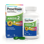 PreserVision AREDS 2 + Multivitamin Eye Vitamins, 2-in-1, 80 Softgels | AREDS 2 eye health supplement, lutein, zeaxanthin, zinc, vitamins C D E, macular support*, #1 eye doctor recommended brand1
