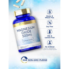 Carlyle Magnesium Oxide 500mg | 120 Capsules | Premium Quality