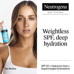 Neutrogena Hydro Boost Face Moisturizer SPF 50, 1.7 fl oz | Hyaluronic Acid, Non-Greasy, Fragrance Free, Daytime Facial Moisturizer, Hydrate & Soothe Dry Skin
